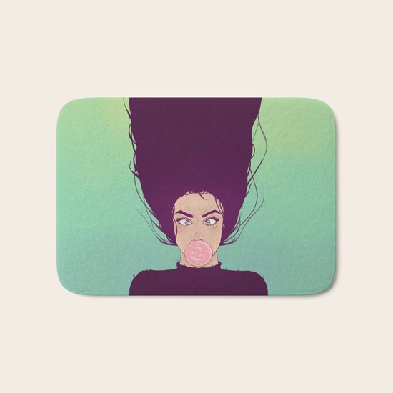 Bubble Gum Lady Bath Mat