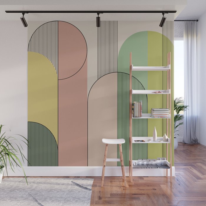 Abstract Arches I Wall Mural
