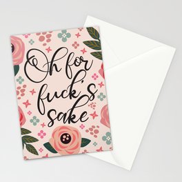Oh For Fuck's Sake Funny Saying Stationery Card