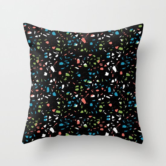 Abstract terrazzo bright colorful pattern design trendy pattern print Throw Pillow by ...