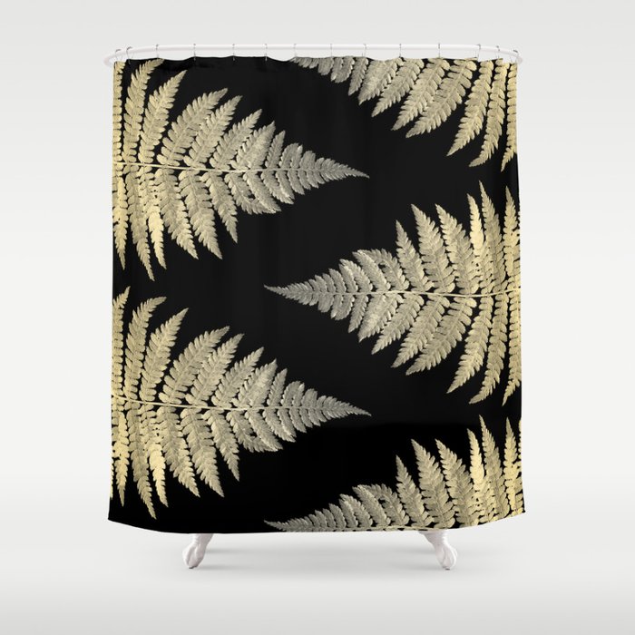 Golden Fern Art | Plant | Photography | Digital Art Shower Curtain
