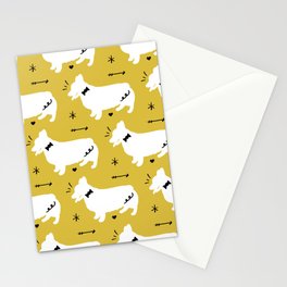 Corgi big pattern Stationery Cards