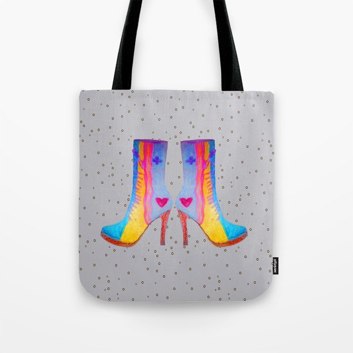 The Elisavet S Painted Boots Kids Painting Fashion Design Tote