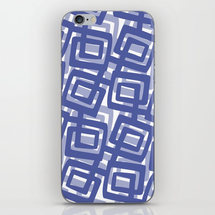 Periwinkle Mod Psychedelic Art Print iPhone Skin