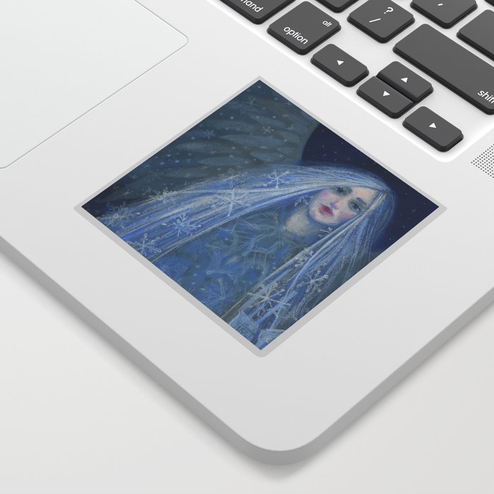 Snow Angel Metelitsa Winter Fantasy Art Sticker By Clipsocallipso