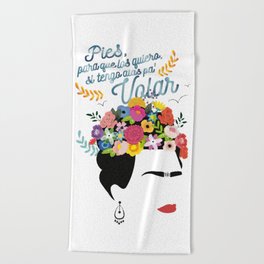 Frida Kahlo Beach Towel