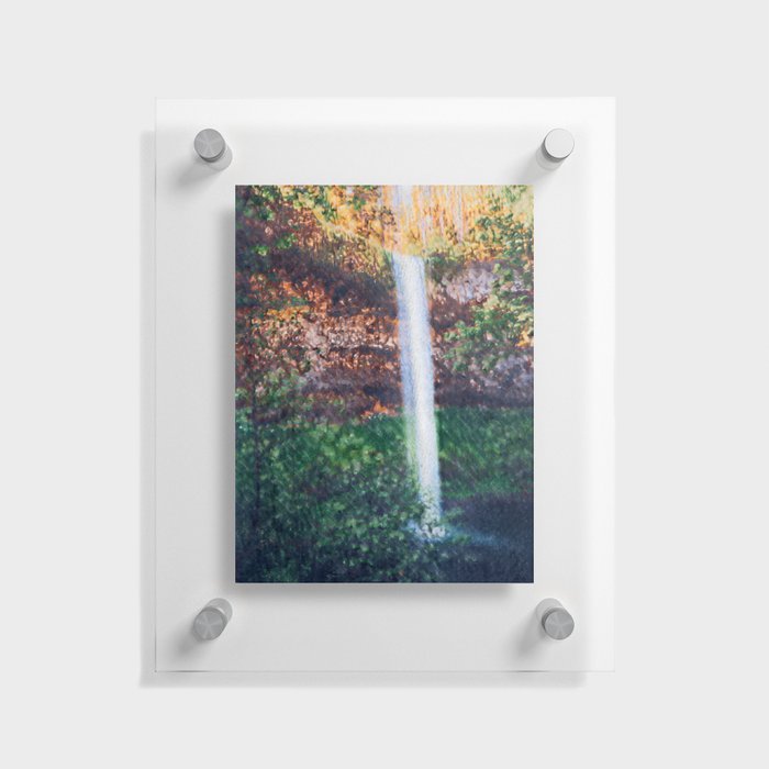 Oregon Waterfall Floating Acrylic Print