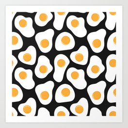 Cracking Fried Egg Pattern Art Print