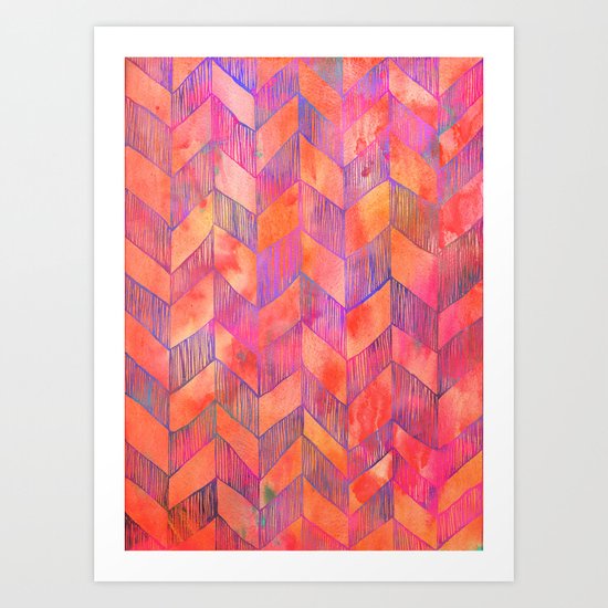 PATTERN {Chevron 012} Art Print