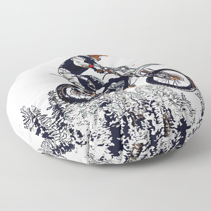 "High Flyer" Motocross Racer Floor Pillow