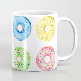 Watercolor Donut Pattern Coffee Mug