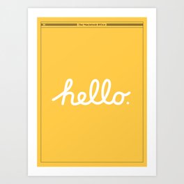 Hello: The Macintosh Office (Yellow) Art Print