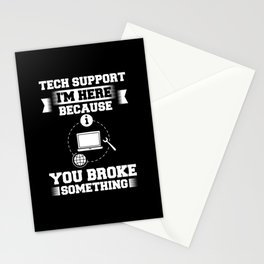 Tech Support IT Technical Engineer Helpdesk Stationery Card