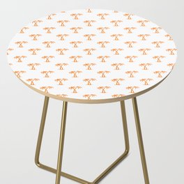 Orange Palm Trees Pattern Side Table