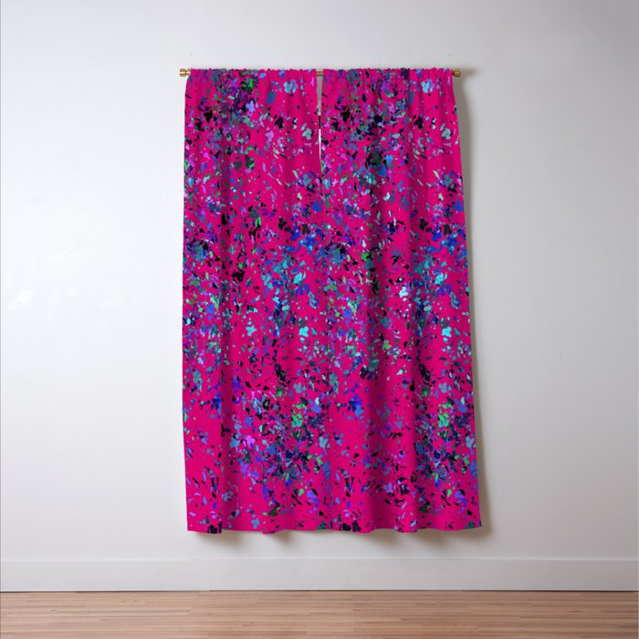 Formica Digital Design In Hot Pink Blackout Curtain By