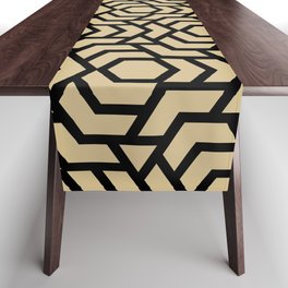 Black and Golden Brown Tessellation Line Pattern 38 Pairs Dulux 2022 Popular Colour Golden Cookie Table Runner