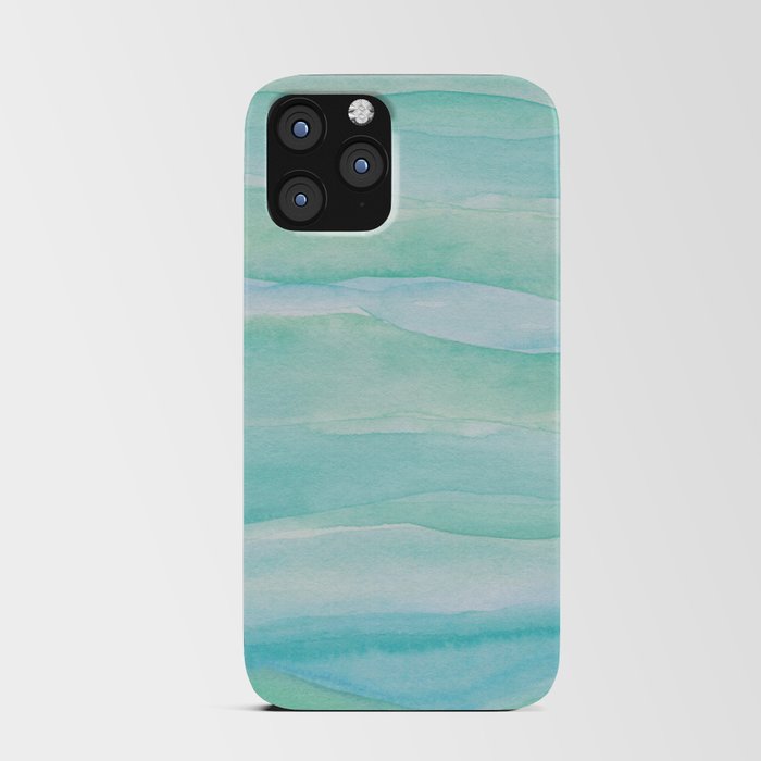 Ocean Layers - Blue Green Watercolor iPhone Card Case