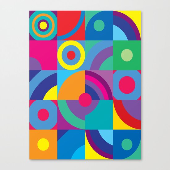 Geometric Figures in color Canvas Print