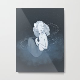 paper moon Metal Print | Moon, Girl, Inspired, Digital, Eisley, Song, Drawing, Procreate 