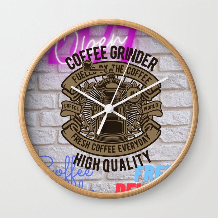 Coffee Grinder Retro Wall Clock
