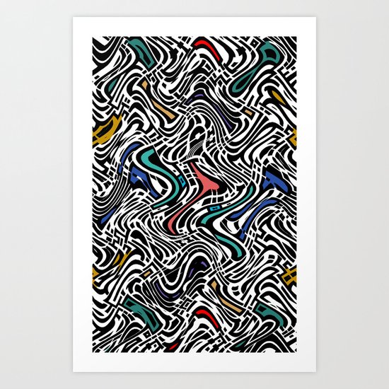 Trippy Urban Center Art Print