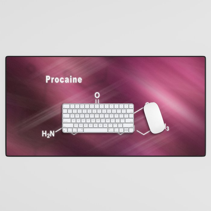 Procaine, anesthetic drug, Structural chemical formula Desk Mat