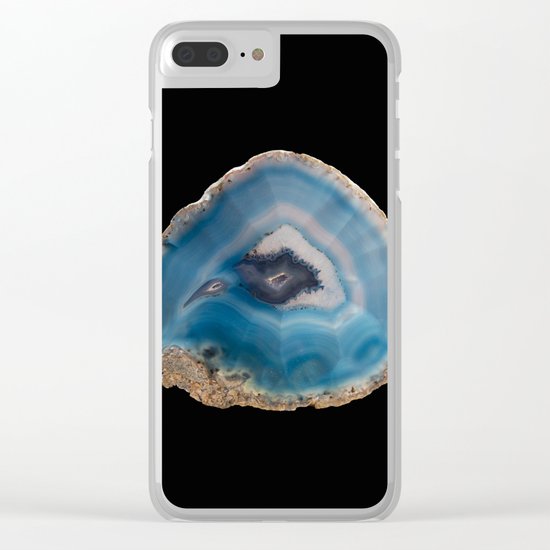 Blue Geode Clear iPhone Case