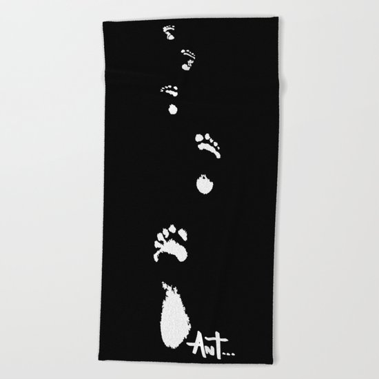 foot prints footprints Beach Towel
