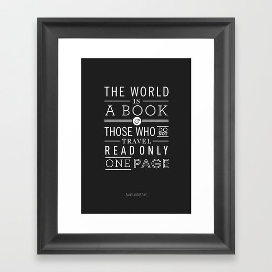 Type Poster - Saint Augustine Framed Art Print