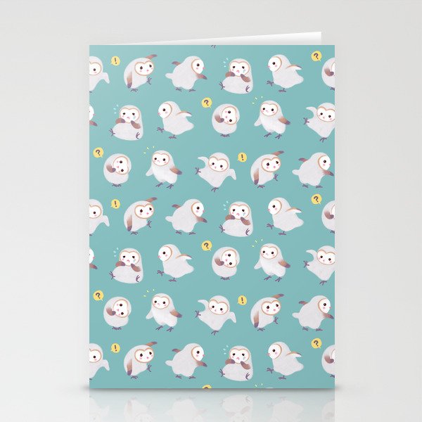 Baby Barn Owls Stationery Cards