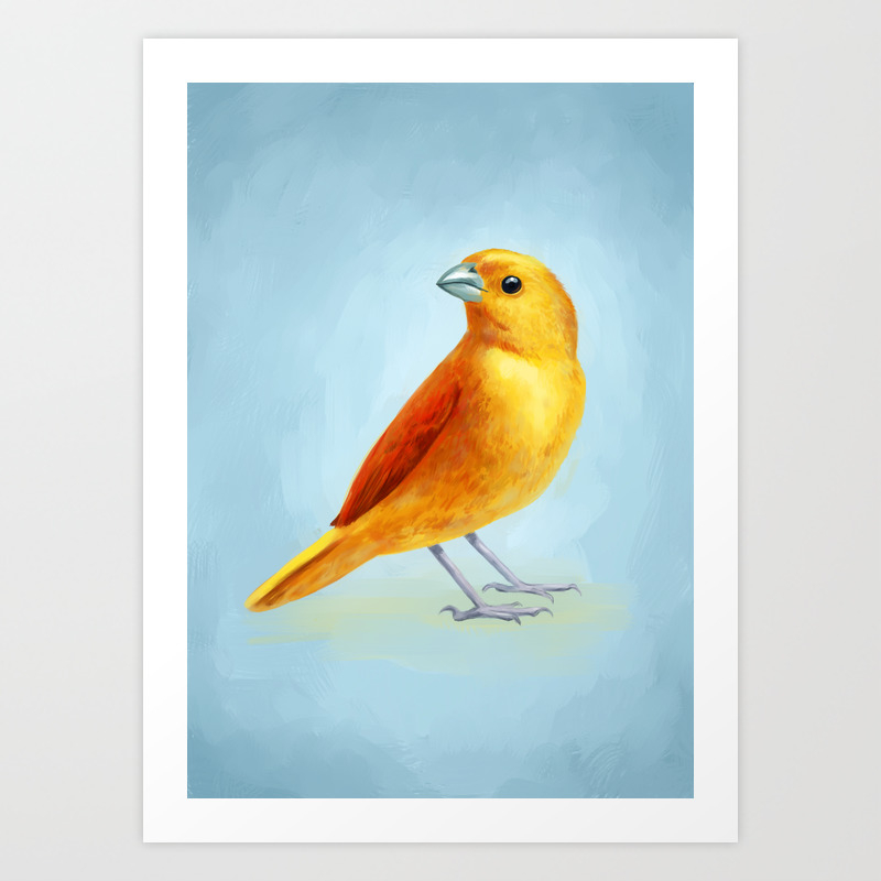 Wild Canary Art Print By Freeminds Society6