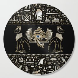 Egyptian Cats and Eye of Horus Cutting Board