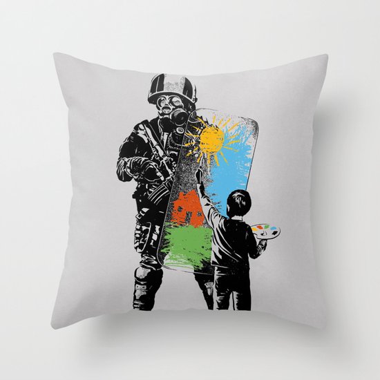 Turmoil Paint Throw Pillow
