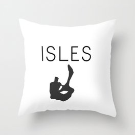 Lake of the Isles (Minneapolis) - black and white map Throw Pillow