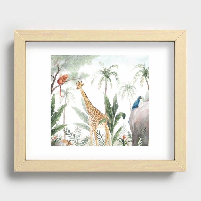 Clarice's Jungle Recessed Framed Print