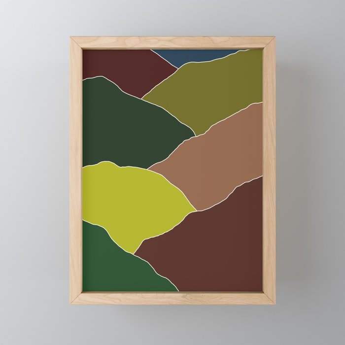 color mountains Framed Mini Art Print
