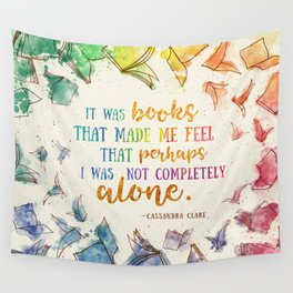It was books Wall Tapestry | Curated, Graphicdesign, Watercolor, Bookstagram, Reading, Rainbow, Bibliophile, Booknerd, Colours, Bookish 