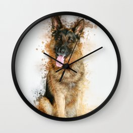 German Shepherd Wall Clock
