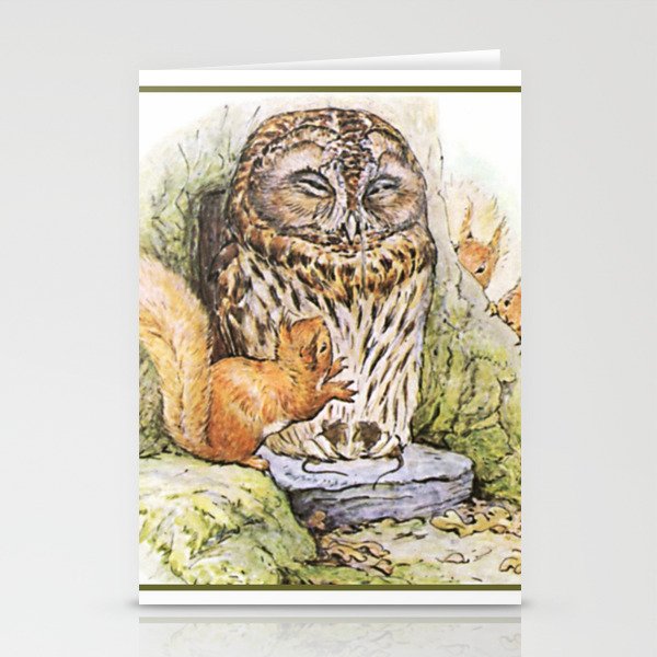 Beatrix Potter wise old owl Stationery Cards