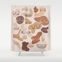 Boobs Feminine Aesthetic Art Shower Curtain