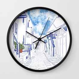 Santorini Dreams Wall Clock