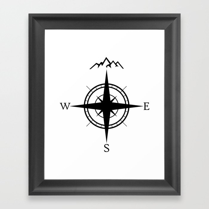 Mountain Compass Framed Art Print