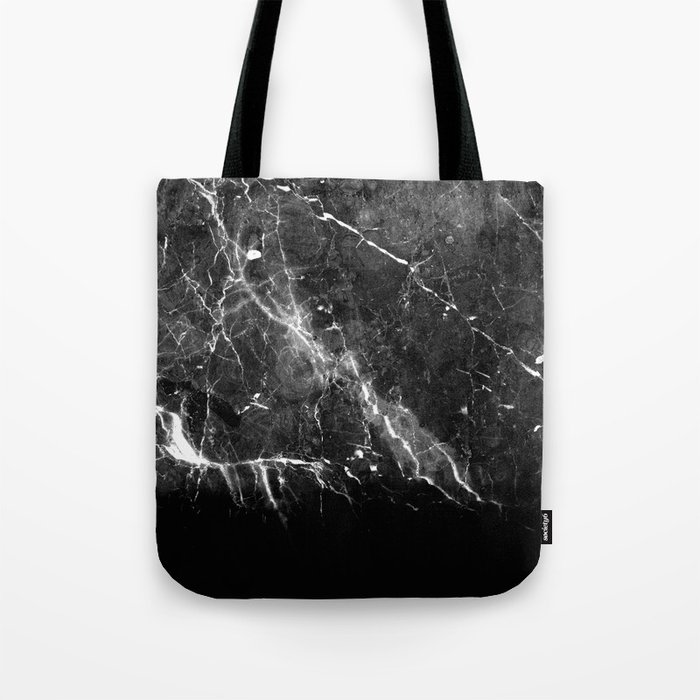 Black Gray Marble #1 #decor #art #society6 Tote Bag