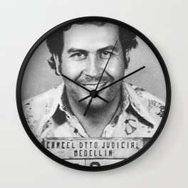 Pablo Escobar Mugshot Wall Clock | Mugshot, Crime, Drug, Pablo, Cocaine, Photo, Escobar, Criminal, Vintage, Drugdealer 