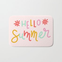 Hello Summer (pink/yellow/mint) Bath Mat