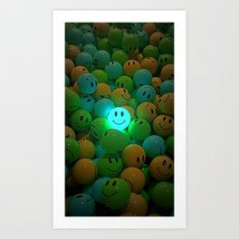 smiling faces Art Print