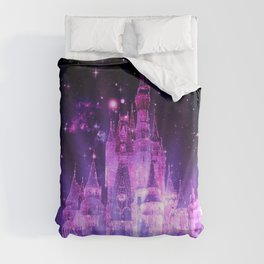 Purple Enchanted Castle Duvet Cover
