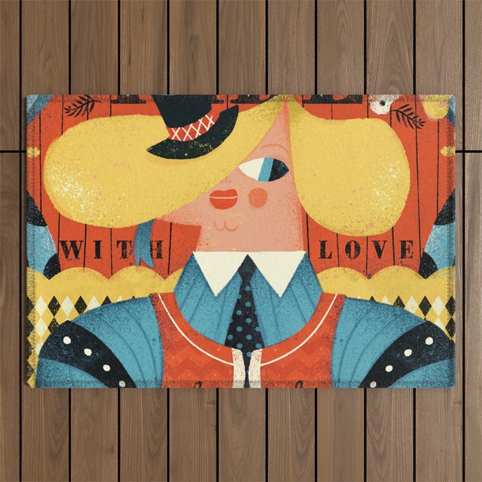 Ride, with love Outdoor Rug