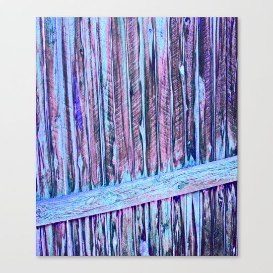 Blue Abstract Fence Canvas Print