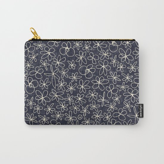 garland flowers cobalt Carry-All Pouch